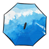 Windproof Reverse Folding Double Layer Inverted Umbrella
