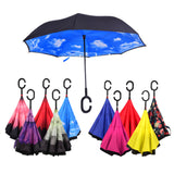 Windproof Reverse Folding Double Layer Inverted Umbrella