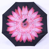 Windproof Reverse Folding Double Layer Inverted Umbrella
