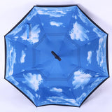 Windproof Reverse Folding Double Layer Inverted Umbrella
