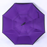Windproof Reverse Folding Double Layer Inverted Umbrella