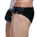 Fashion Mens Underwear Faux Leather Boxer Briefs Shorts Pants Trunks