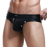 Fashion Mens Underwear Faux Leather Boxer Briefs Shorts Pants Trunks