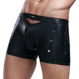 Fashion Mens Underwear Faux Leather Boxer Briefs Shorts Pants Trunks