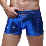 Fashion Mens Underwear Faux Leather Boxer Briefs Shorts Pants Trunks