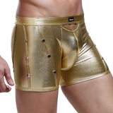 Fashion Mens Underwear Faux Leather Boxer Briefs Shorts Pants Trunks