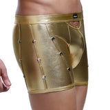 Fashion Mens Underwear Faux Leather Boxer Briefs Shorts Pants Trunks