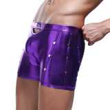 Fashion Mens Underwear Faux Leather Boxer Briefs Shorts Pants Trunks