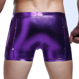 Fashion Mens Underwear Faux Leather Boxer Briefs Shorts Pants Trunks