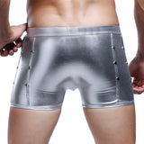 Fashion Mens Underwear Faux Leather Boxer Briefs Shorts Pants Trunks