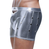Fashion Mens Underwear Faux Leather Boxer Briefs Shorts Pants Trunks