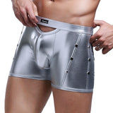 Fashion Mens Underwear Faux Leather Boxer Briefs Shorts Pants Trunks