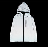 Free shipping Spring/autumn Men windbreaker 3m reflective jacket casual hip hop jackets and coats without any logos manteau