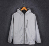 Free shipping Spring/autumn Men windbreaker 3m reflective jacket casual hip hop jackets and coats without any logos manteau