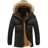 Mountainskin Winter Men's Jackets Thick Fleece 5XL Fur Collar Hooded Men's Coats Casual Jacket Male Outerwear Windproof SA390