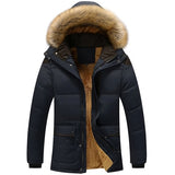 Mountainskin Winter Men's Jackets Thick Fleece 5XL Fur Collar Hooded Men's Coats Casual Jacket Male Outerwear Windproof SA390