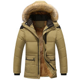 Mountainskin Winter Men's Jackets Thick Fleece 5XL Fur Collar Hooded Men's Coats Casual Jacket Male Outerwear Windproof SA390