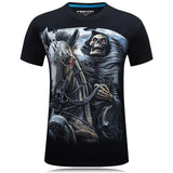 2017 summer Men's animal T-Shirt orangutan/gas monkey/Wolf 3D Printed T-Shirts Men Funny tees tops tee shirt large size