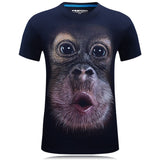 2017 summer Men's animal T-Shirt orangutan/gas monkey/Wolf 3D Printed T-Shirts Men Funny tees tops tee shirt large size