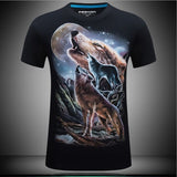 2017 summer Men's animal T-Shirt orangutan/gas monkey/Wolf 3D Printed T-Shirts Men Funny tees tops tee shirt large size