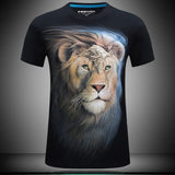 2017 summer Men's animal T-Shirt orangutan/gas monkey/Wolf 3D Printed T-Shirts Men Funny tees tops tee shirt large size