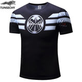 TUNSECHY 2017 Captain America T Shirt 3D Printed T-shirts Men Marvel Avengers iron man War Fitness Clothing Male Crossfit Tops