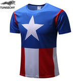 TUNSECHY 2017 Captain America T Shirt 3D Printed T-shirts Men Marvel Avengers iron man War Fitness Clothing Male Crossfit Tops