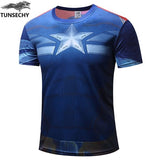 TUNSECHY 2017 Captain America T Shirt 3D Printed T-shirts Men Marvel Avengers iron man War Fitness Clothing Male Crossfit Tops