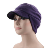Windproof Cap Outdoor Warm Fleece Earflap Hat with Visor