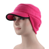 Windproof Cap Outdoor Warm Fleece Earflap Hat with Visor