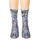 Women Man Adult Unisex Animal Paw Crew Socks Sublimated Print