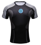 Superhero Compression Fit Tight Gym Bodybuilding T Shirt