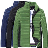 Men Cotton Stand Zipper Warm Winter Thick Coat Jacket