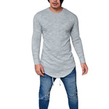 Men Slim Fit O Neck Long Sleeve Muscle Tee T-shirt