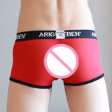 Trunks Sexy Striped Underwear Men's Boxer Briefs Shorts Bulge Pouch Underpants