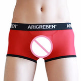Trunks Sexy Striped Underwear Men's Boxer Briefs Shorts Bulge Pouch Underpants