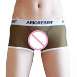 Trunks Sexy Striped Underwear Men's Boxer Briefs Shorts Bulge Pouch Underpants