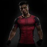3D Printing Die shi Tight t-shirts with short sleeves