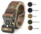 Tactical Nylon Belt,Military Grade Quick Release Cobra Style Metal Buckle Belt Airsoft Military Hunting waist belt