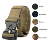 Tactical Nylon Belt,Military Grade Quick Release Cobra Style Metal Buckle Belt Airsoft Military Hunting waist belt