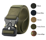 Tactical Nylon Belt,Military Grade Quick Release Cobra Style Metal Buckle Belt Airsoft Military Hunting waist belt