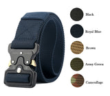 Tactical Nylon Belt,Military Grade Quick Release Cobra Style Metal Buckle Belt Airsoft Military Hunting waist belt