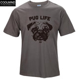 Cotton Casual Pug Life Mens T-shirts