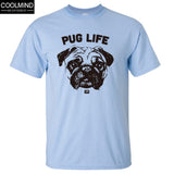 Cotton Casual Pug Life Mens T-shirts