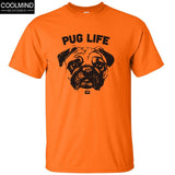 Cotton Casual Pug Life Mens T-shirts