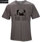 Cotton Casual Pug Life Mens T-shirts