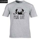 Cotton Casual Pug Life Mens T-shirts