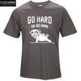 Cotton Casual Pug Life Mens T-shirts