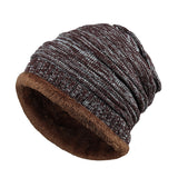Mens Fleece Cap Baggy Winter Striped Cashmere Beanie Hat Fashion Women Knit Wool Hats Casual Unisex Skullies Beanies Warm Caps
