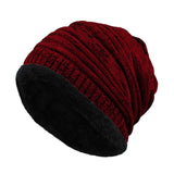 Mens Fleece Cap Baggy Winter Striped Cashmere Beanie Hat Fashion Women Knit Wool Hats Casual Unisex Skullies Beanies Warm Caps